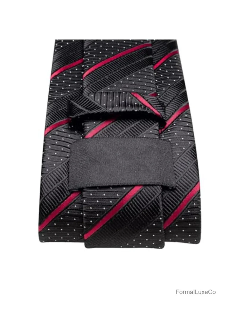 Silk Tie Set for Men - Necktie Pocket Square Cufflinks 3pc Formal Wedding